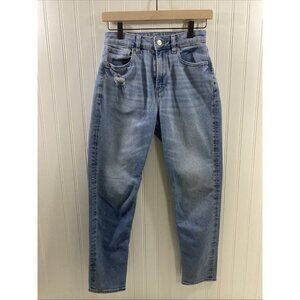 American Eagle Women 2 Blue Jeans Stretch Straight Leg